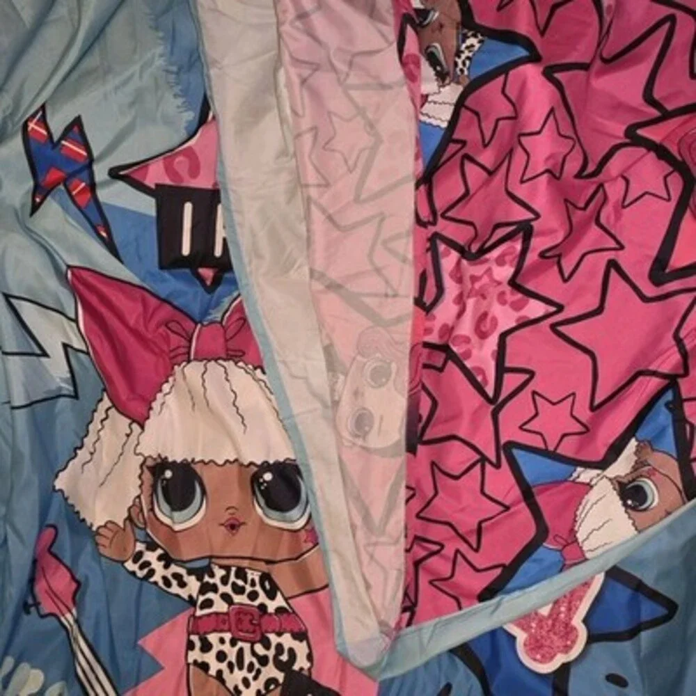 LOL Surprise Comforter Duvet Cover 72x90 Full Queen Blanket Diva Pink Blue NWOT